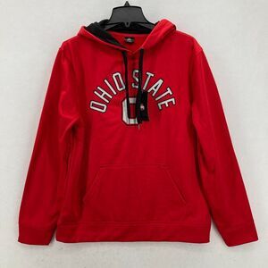 Ohio State Buckeyes Hoodie Sweatshirt Mens Medium‎ Red Logo Football College NWT